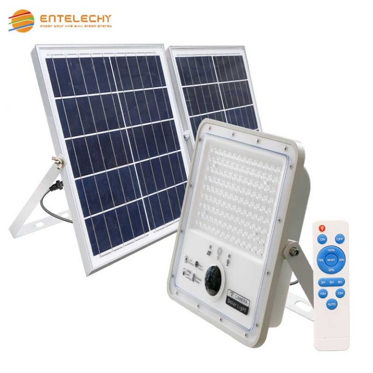 200W Solar Flood Light With Camera Entelechy energy